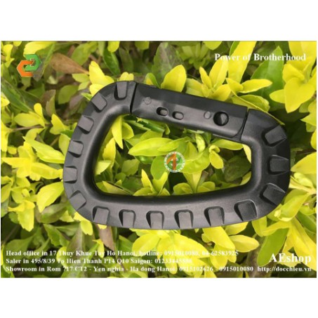 Móc treo khoá treo đồ EDC chữ D nhựa ABS