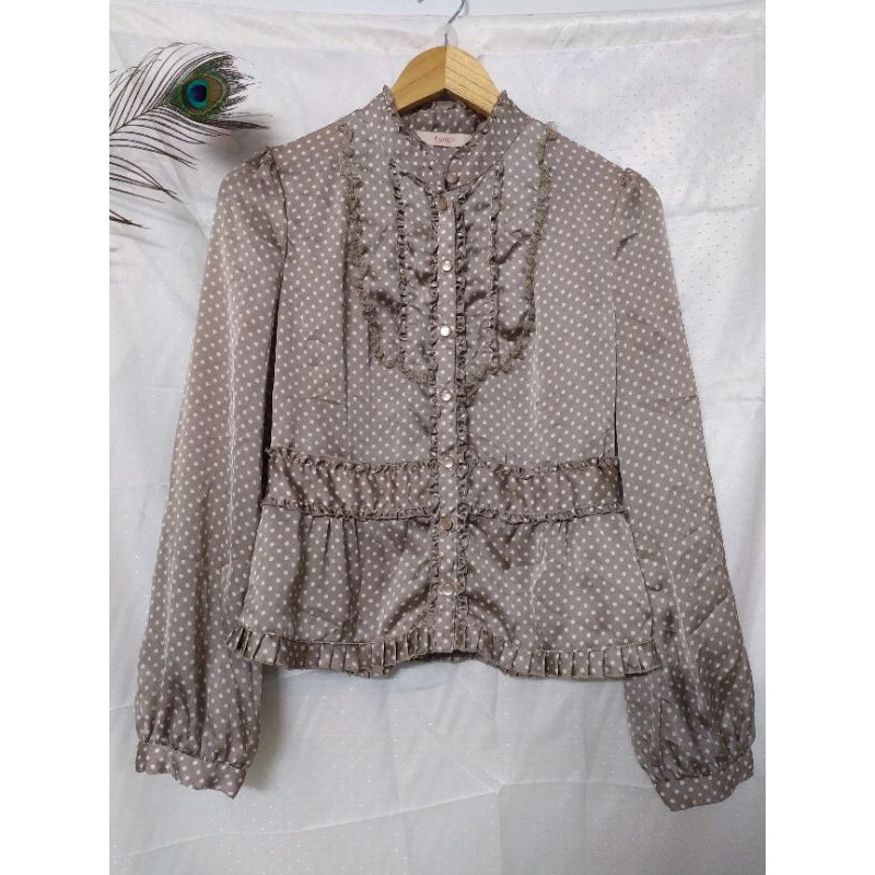 Sơ mi voan lụa vintage size S