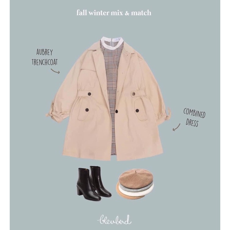 Áo khoác kaki Aubrey Trenchcoat bleubird