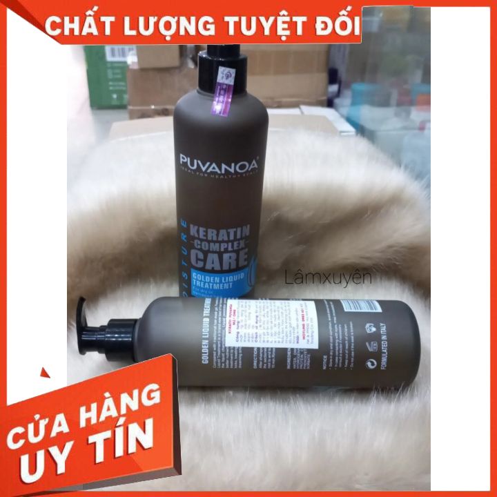 Men sống keratin puvanoa mật ong chai 500ml  FREESHIP  cung cấp dưỡng chất Collagen làm dài đanh tóc bóng mượt mềm mại