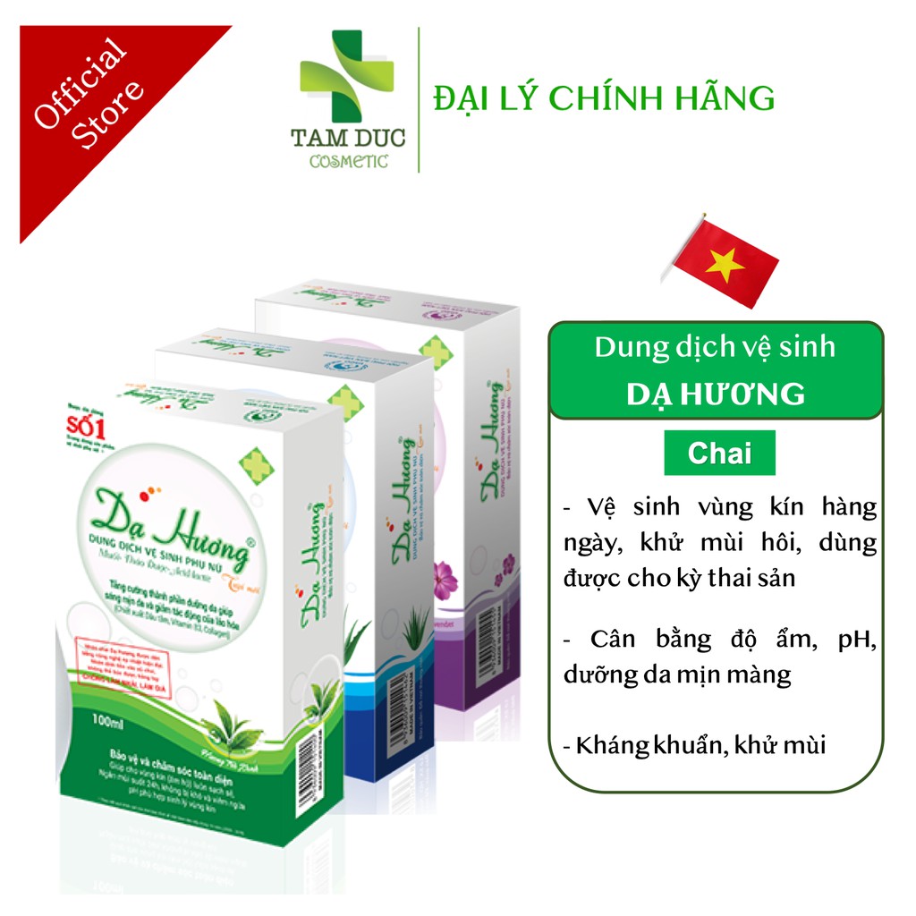 Dung Dịch Vệ Sinh Phụ Nữ DẠ HƯƠNG Trà Xanh Nha Đam Lavender [DDVS]