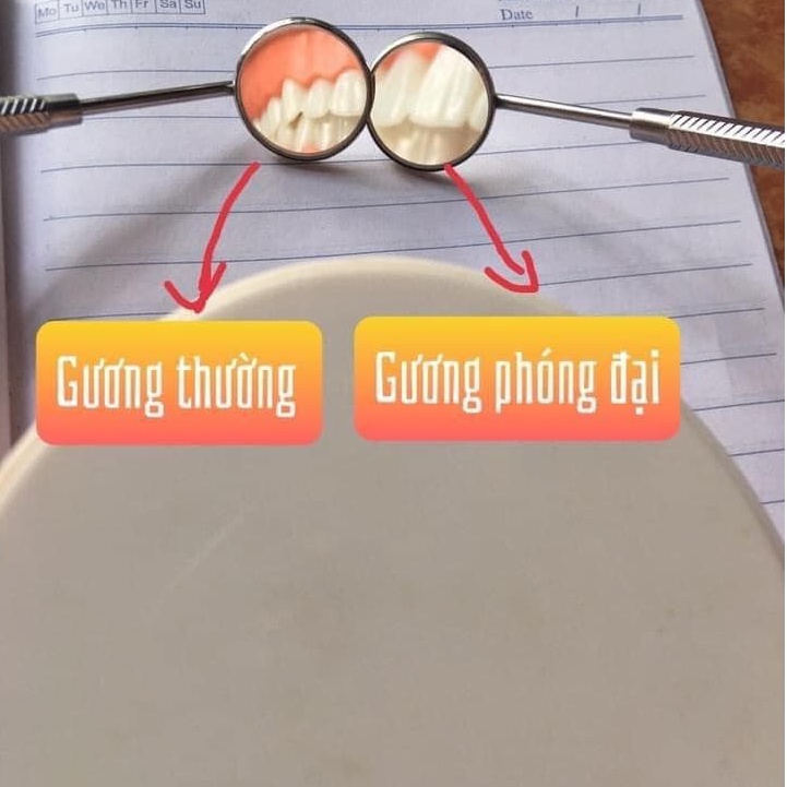 Gương phóng đại nha khoa,mặt gương khám răng