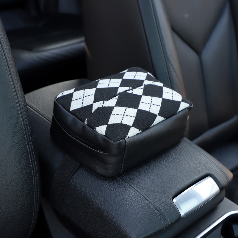 Hộp Đựng Khăn Giấy Bằng Da Gắn Ghế Ngồi Xe Hơi Tiện Dụng