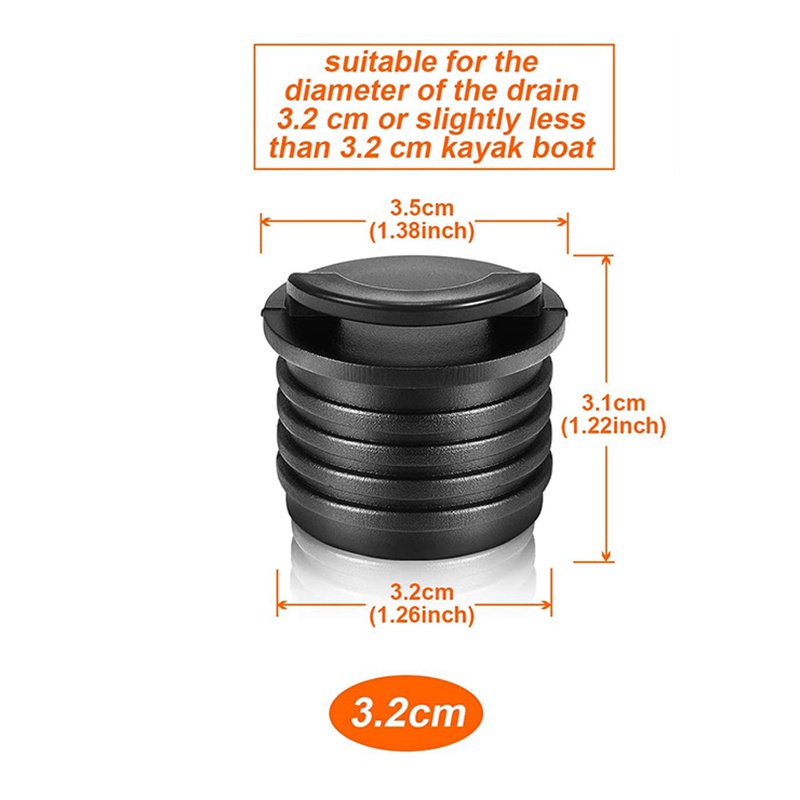 Set 8 Nút Chặn Lỗ Thoát Nước Thuyền Kayak 32cm