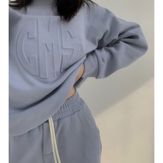 COMMON SENSE-bộ nỉ màu baby blue Emboss