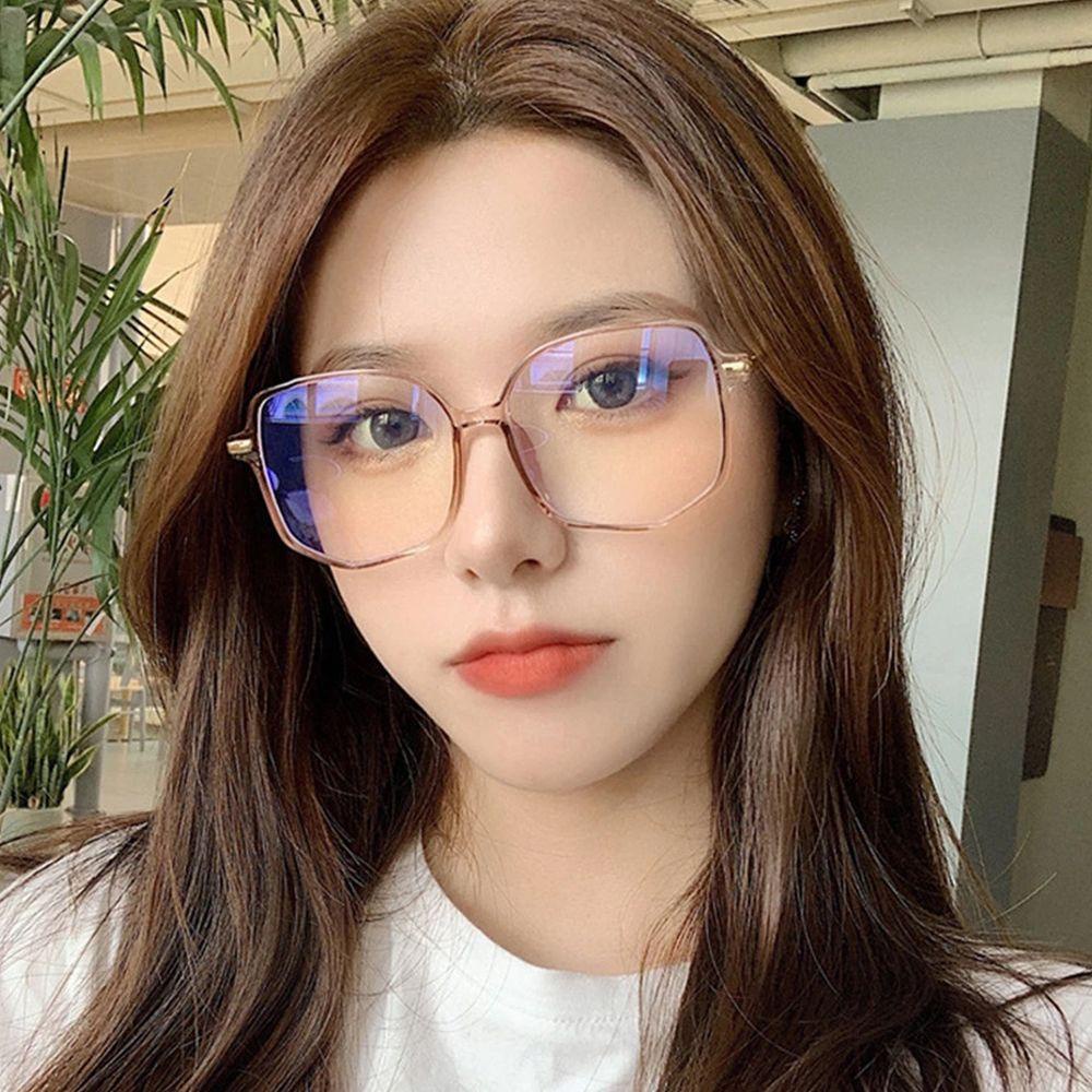 Mắt Kính Gọng Đa Giác Chống Ánh Sáng Xanh Thời Trang Ngọt Ngào