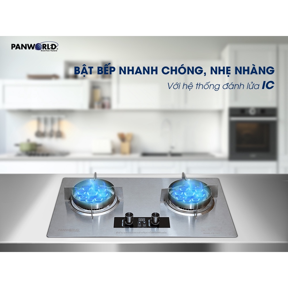 Bếp ga âm dương Panworld PW-1422 Thái Lan | 9 đầu đốt hẹn giờ | bảo hành 24 tháng - Bếp gas