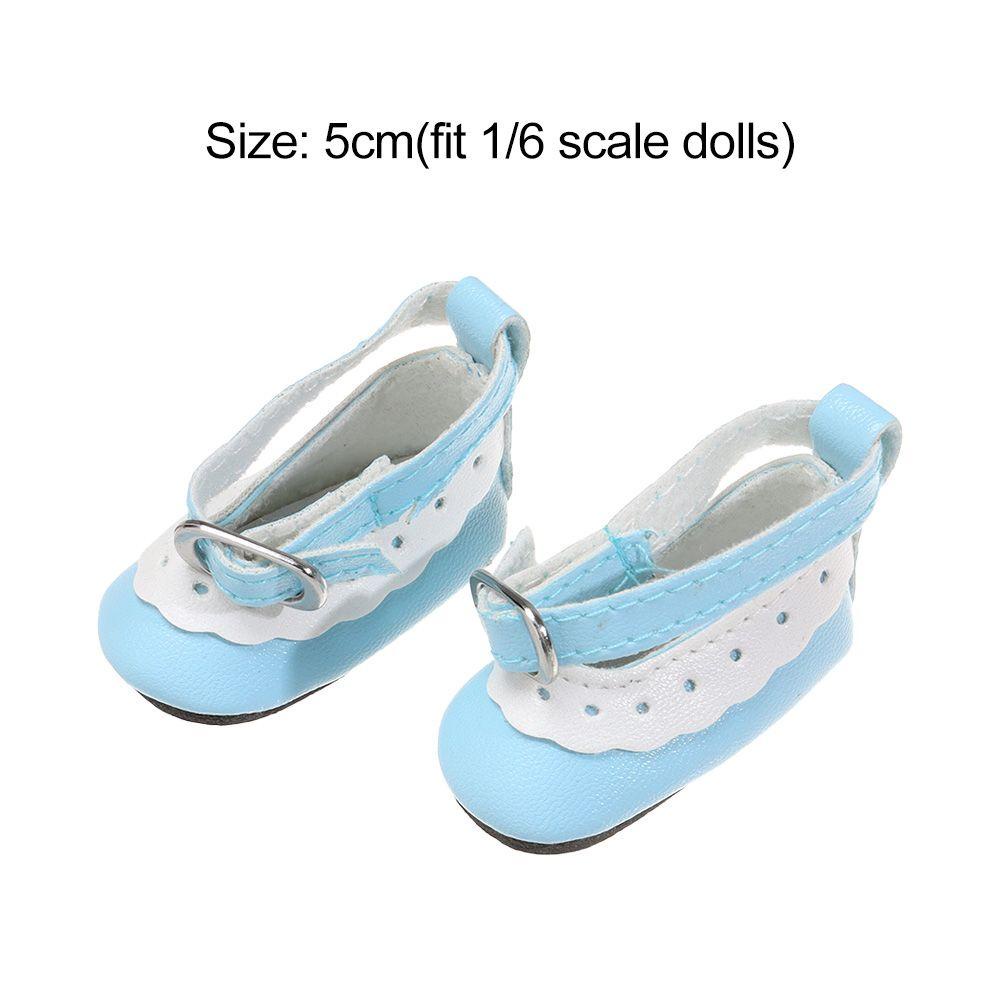Bebetterm Giày Da Sáng Dài 5cm Handmade Thời Trang Cho Búp Bê Mặc Khi Chơi Nhà