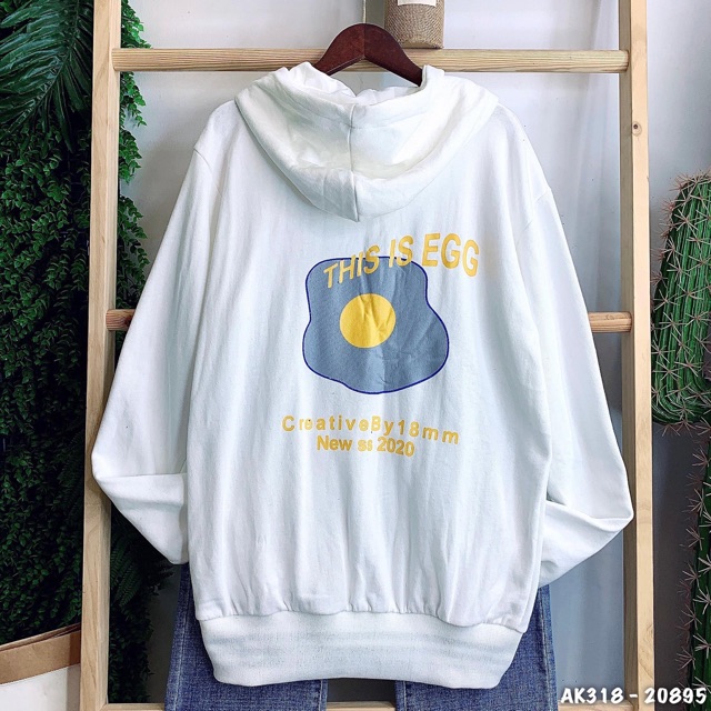 Áo khoác nỉ ngoại ulzzang nam nữ egg