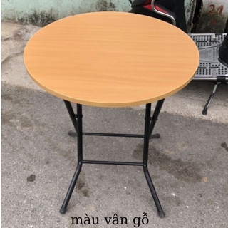 Bàn cà phê gấp gọn chân săt sơn tĩnh điện tiện dụng tròn 60 cao 72 cm CP01