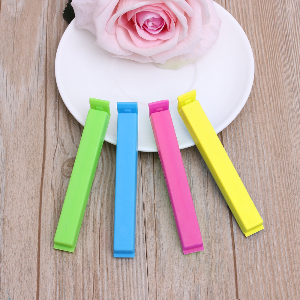 Set 10 Kẹp Miệng Túi Bằng Nhựa Màu Sắc Ngẫu Nhiên Chất Lượng Cao