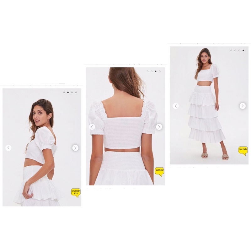 Áo poplin cổ vuông F-21 xuất xịn