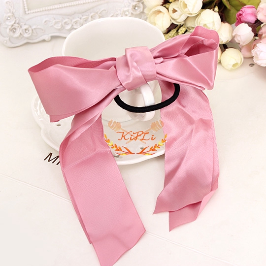 Dây buộc tóc đính nơ ruy băng lớn phong cách Hàn Quốc xinh xắn thời trang cho nữ
