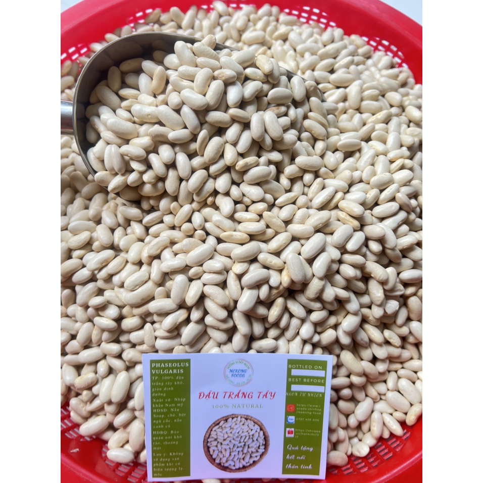 Đậu trắng - nấu chè - 500gr ép hút chân không