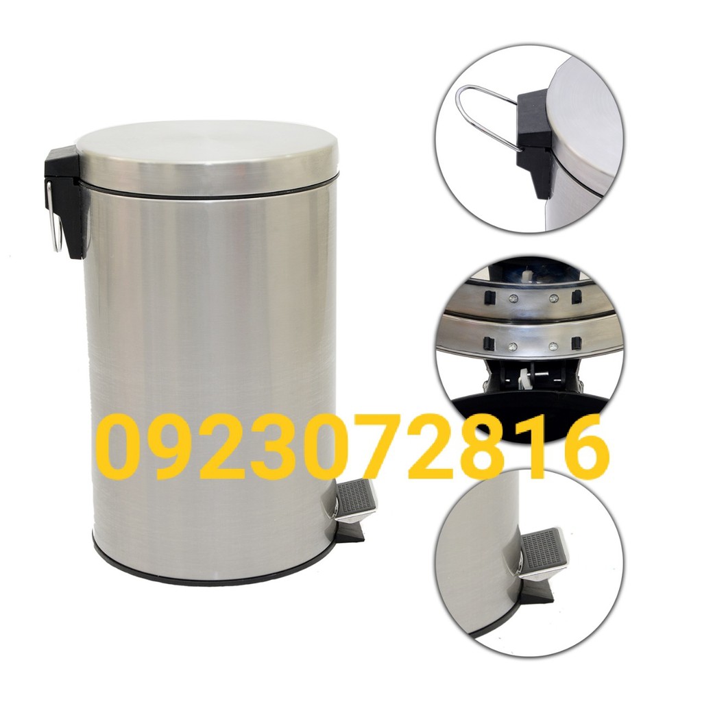Thùng rác inox đạp chân 3L/5L/7L/8L/12L/20L/30L
