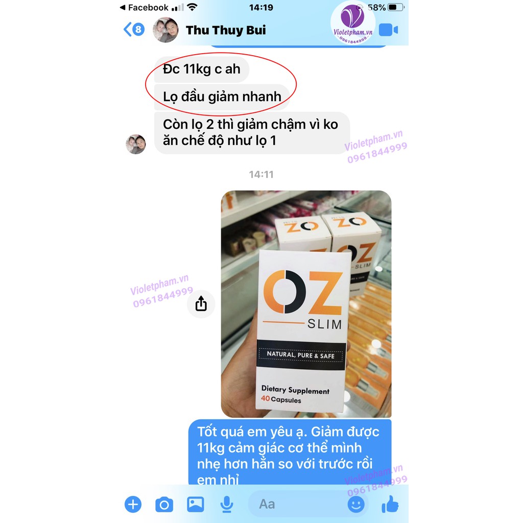 VIÊN UỐNG GIẢM CÂN THẢO DƯỢC OZ SLIM 40 VIÊN