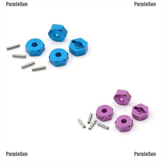 PurpleSun 4pcs Aluminum Wheel Hex Nut 12MM With Pins Drive Hubs HSP 1/10 Upgrade Parts