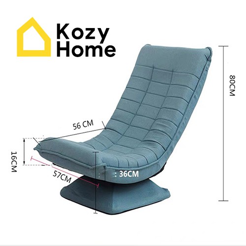 Ghế Lười Thư Giãn KOZY HOME Xoay Tròn 360 Độ - Ghế Tựa Lưng Bọc Vải Nỉ Thoải Mái