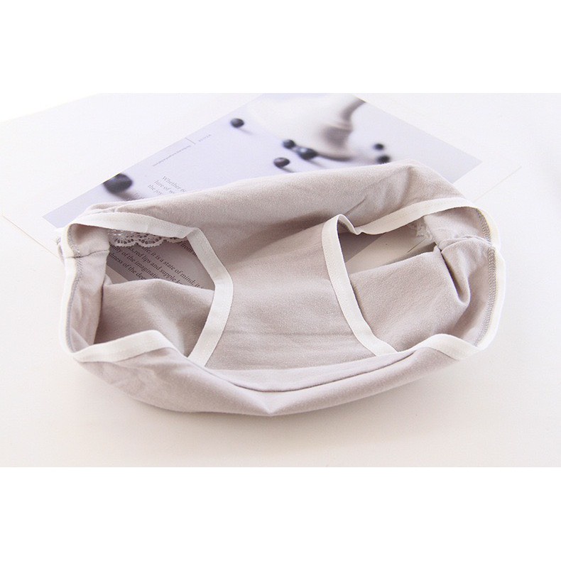 Quần Lót Nữ ❤️FREESHIP❤️ Quần Lót Cotton Nữ viền ren phối hoa nhỏ điệu đà cá tính mã 103