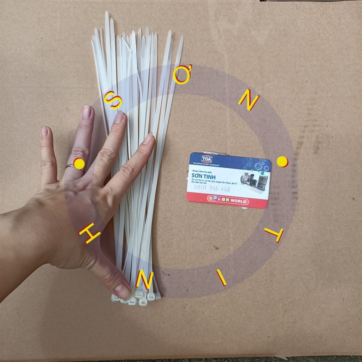 Dây rút 10 sợi ( 100 - 200 - 300mm ) màu trắng , đen , xanh , vàng