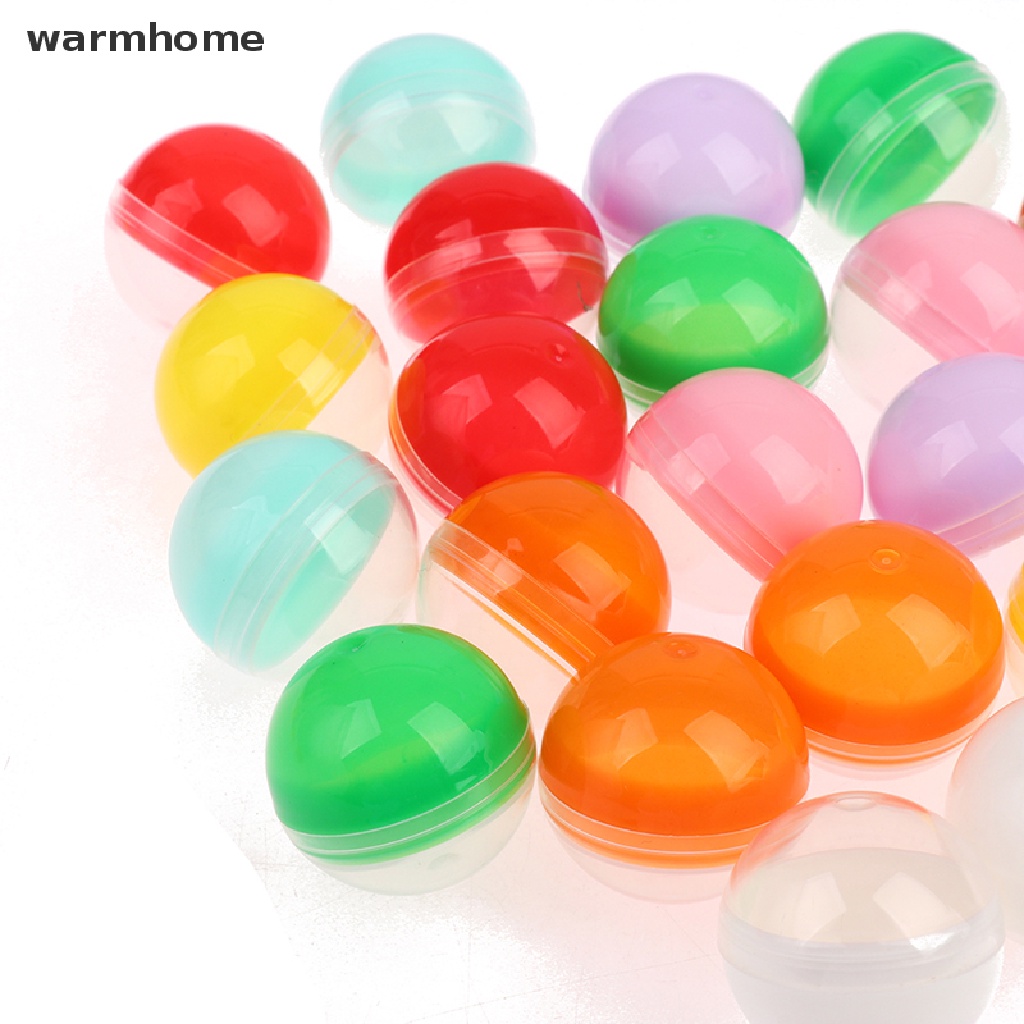 Set 100 Viên Nang Nhựa Rỗng Tròn Nửa Màu Sắc Dùng Làm Đồ Chơi Cho Bé