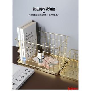 Giỏ Sắt Mạ Vàng Đựng Đồ Tiện Dụng