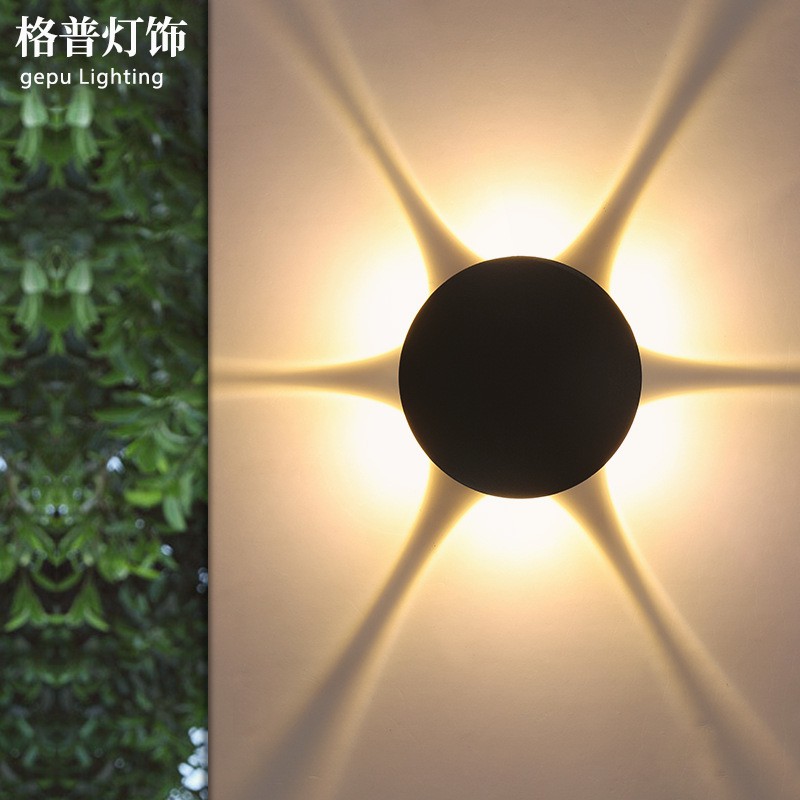 Đèn led trang trí hắt tường cầu thang, vách trụ cổng mẩu mới hình bông hoa