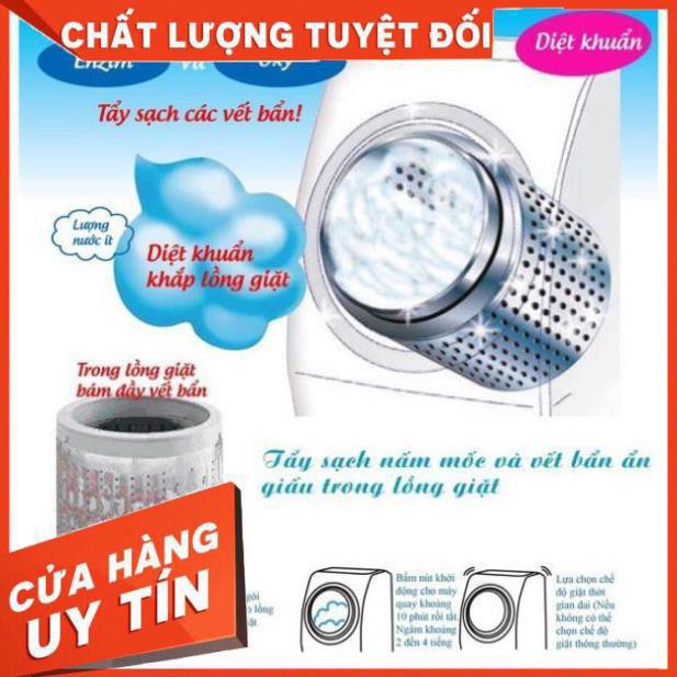 Bột Vệ Sinh ,Diệt Khuẩn Tẩy Rửa Lồng Máy giặt WOMU Siêu Sạch
