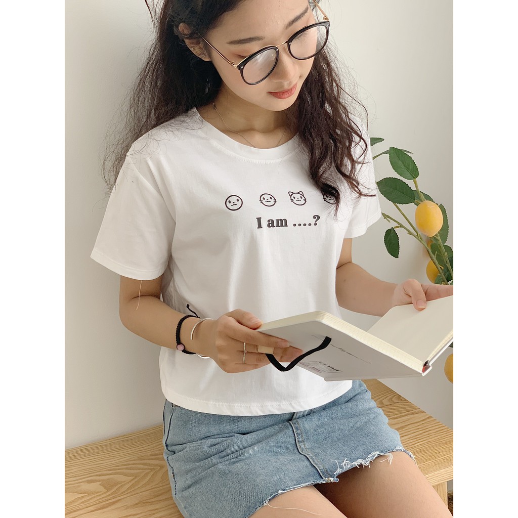 áo phông dáng ngắn mèo CRT31 1994closet