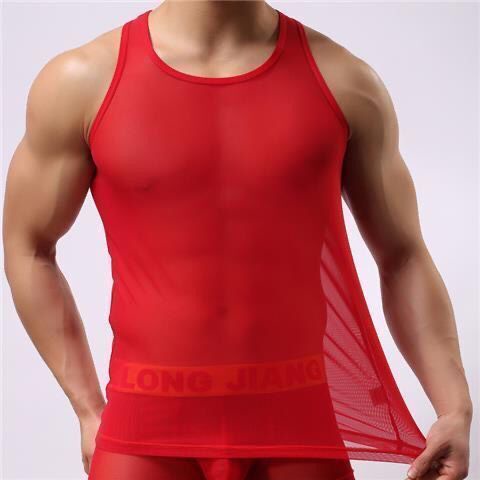 Áo Thun Thể Thao Không Tay Siêu Mỏng Phối Lưới Trong Suốt Thoáng Khí N002 Cho Nam