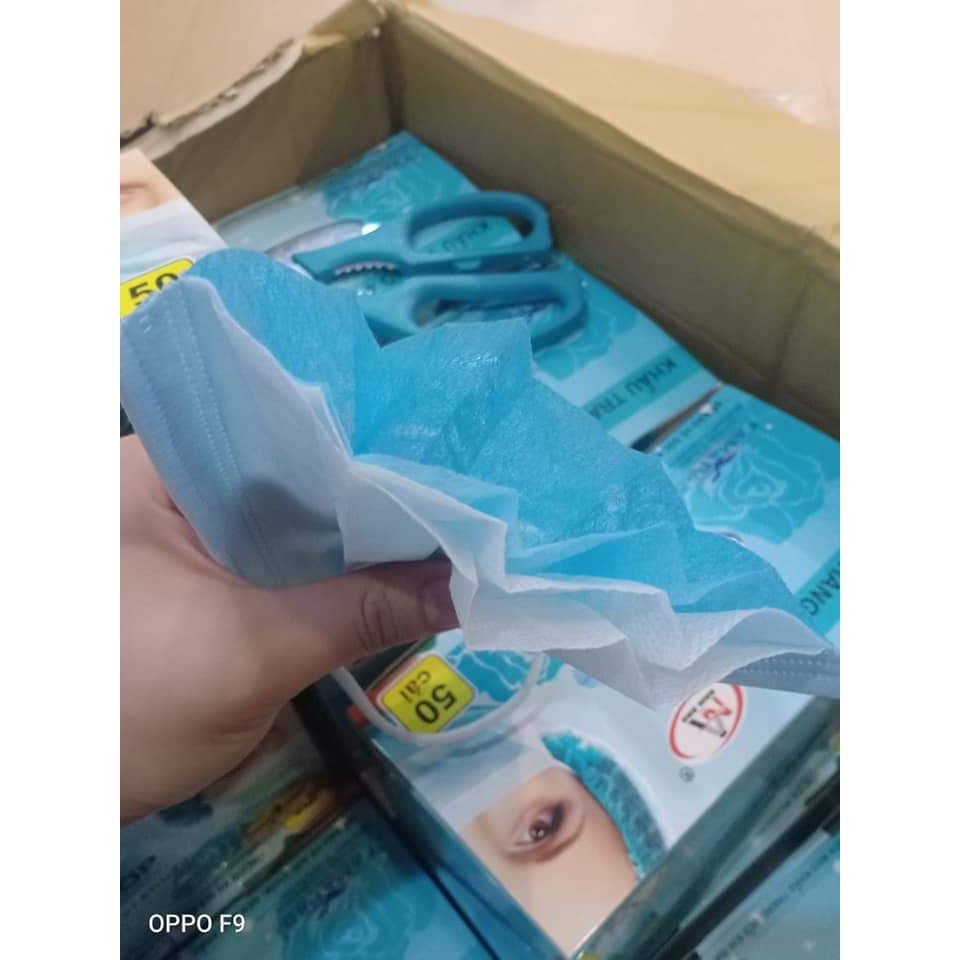 Khẩu Trang Y Tế 4 lớp chống bụi/ khuẩn thoáng khí làm từ vải không dệt màu xanh xám | BigBuy360 - bigbuy360.vn