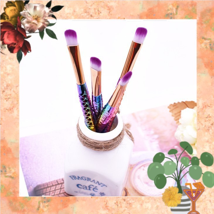 Cọ Trang Điểm Mắt Tiên Cá Hồng Tím Sang Chảnh Nội Địa