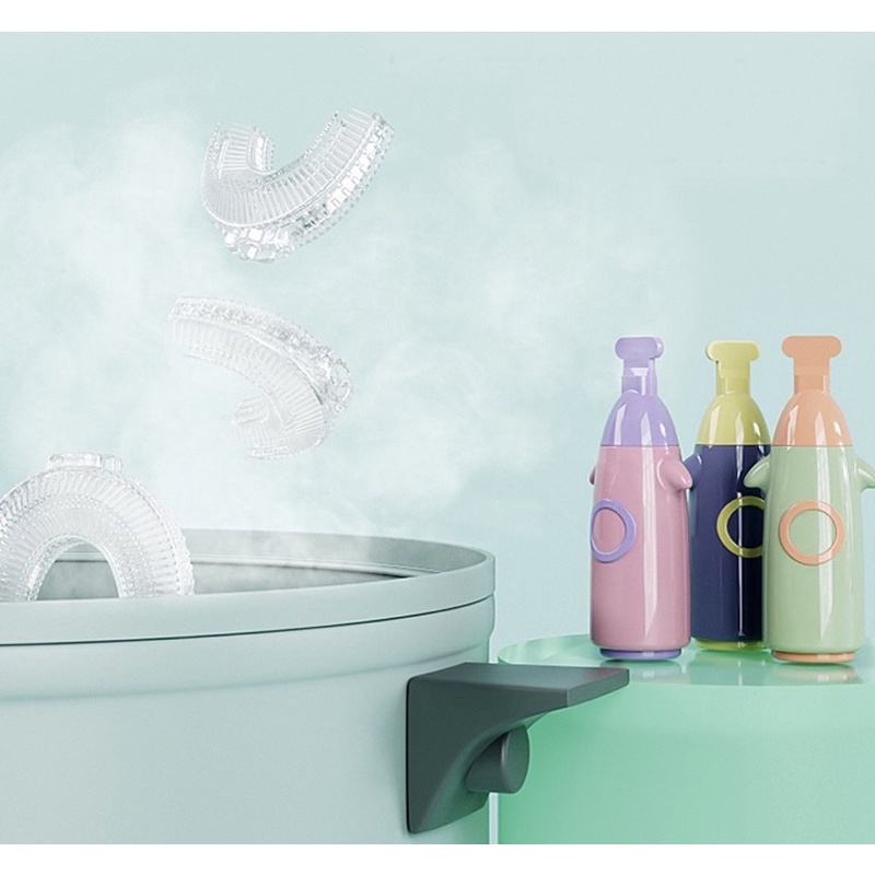 Bàn chải đánh răng cho bé chữ U silicon 1 - 8 tuổi loại đẹp