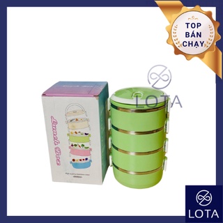 CAMEN 4 TẦNG CAO CẤP dụng cụ chứa đựng thức ăn gà mên gào mên cà men,đồ đựng food container LOTA