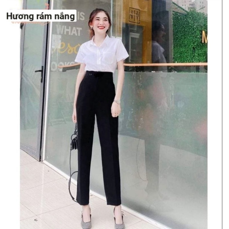 (HOT)Quần dài lưng cao vải tuyết mưa dày dặn , from chuẩn,đủ size