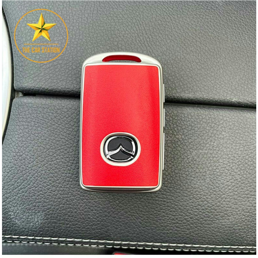 - Ốp đính đá bọc chìa khóa xe hơi ô tô Mazda 2 3 6 - Mazda CX 3 - CX 5 - CX 8 - CX 30 -  Bao da chìa khóa-Mẫu 08