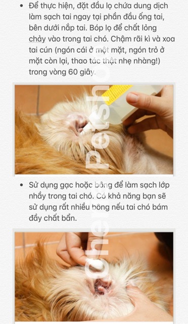 Dung dịch vệ sinh tai / nước rửa tai cho chó mèo EXTRA CLEAN