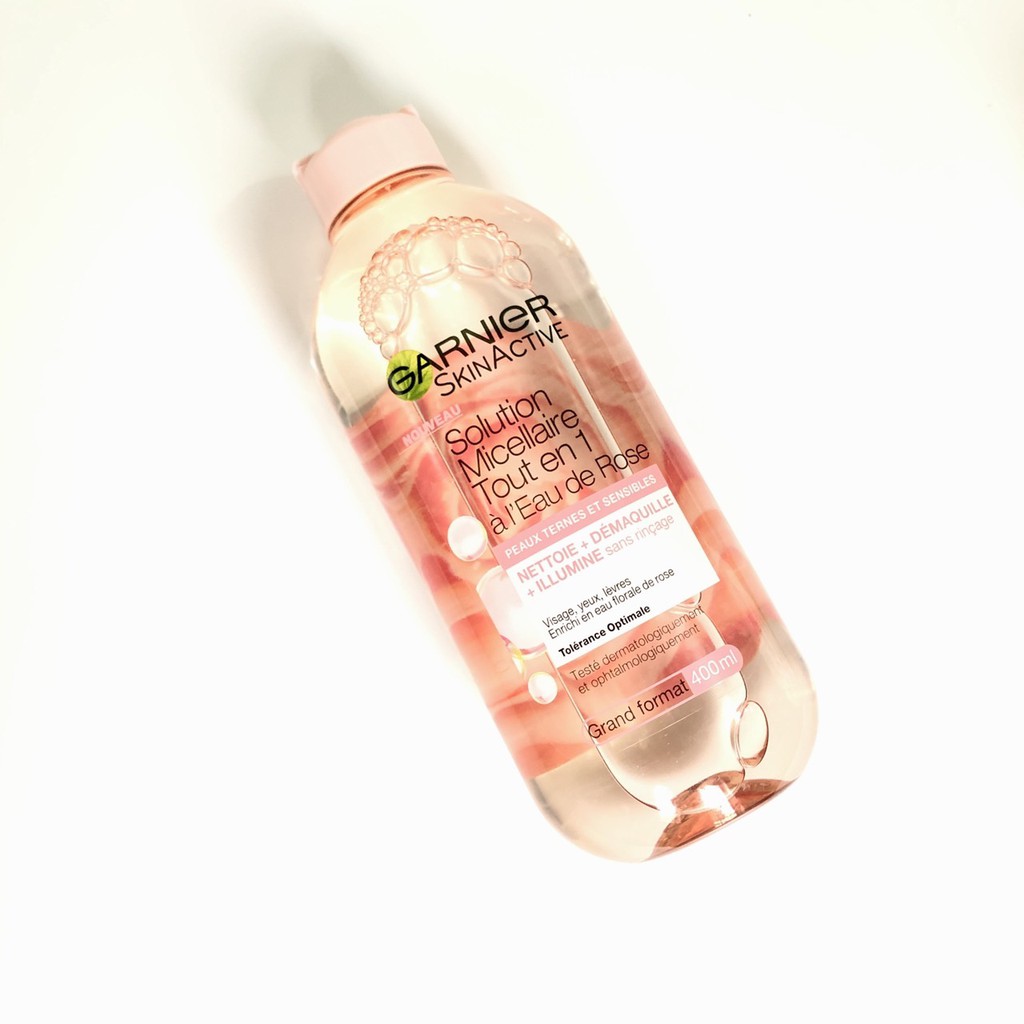 Nước Tẩy Trang Hoa Hồng Garnier Skin Active Solution Micellaire Tout en 1 à l'Eau de Rose