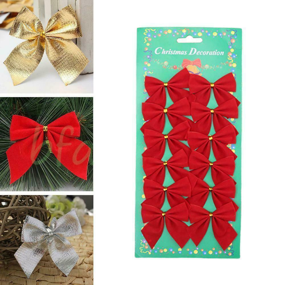 Set 12 nơ trang trí cây thông Noel size 5cm, trang trí giáng sinh