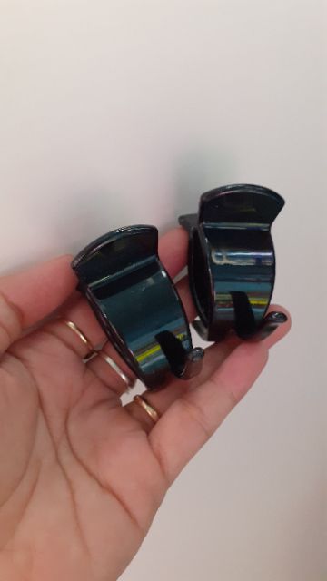 Combo 5 cái Kẹp tóc 2 răng màu đen loại bóng