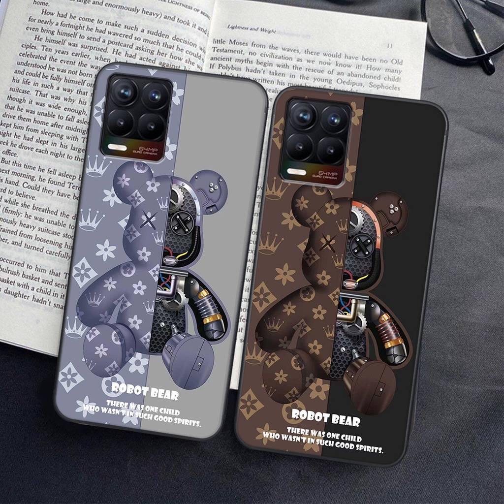 Ốp lưng Realme 8 / 8 PRO in hình Gấu nâu - hồng, Gấu Be@rick  cực CUTE, DỄ THƯƠNG