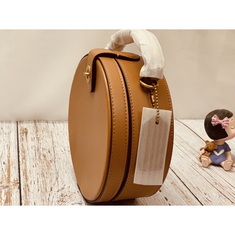 TÚI HỘP TRÒN XUẤT DƯ - DA THẬT - SẴN HÀNG