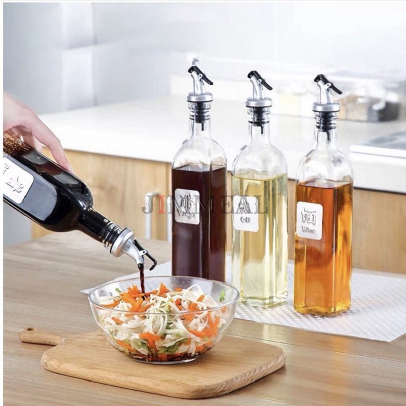 Chai Thuỷ Tinh Kèm Vòi Rót Dầu 500ml, Chai Đựng Dầu Ăn, Bình Đựng Dầu Ăn, Nước Mắm, Xì Dầu, Nước Mắm