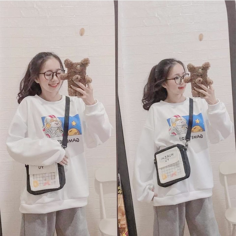 Áo khoác nỉ Hoodie Unisex nam nữ kiểu dáng Sweater form giấu quần dáng rộng tay bồng chữ GAME OVER sắc nét Ulzzang | BigBuy360 - bigbuy360.vn
