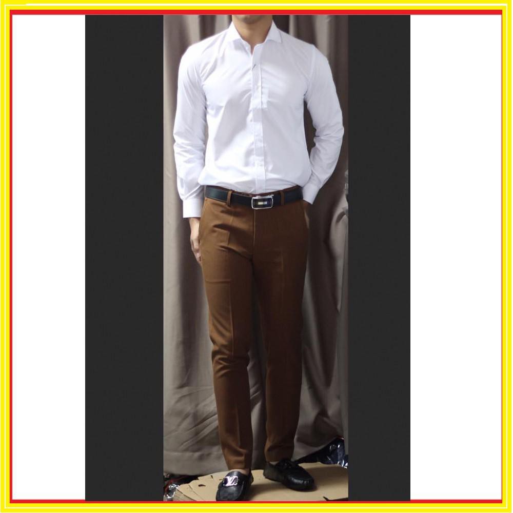 NEW ARRIVAL Quần âu nam cao cấp màu nâu vàng