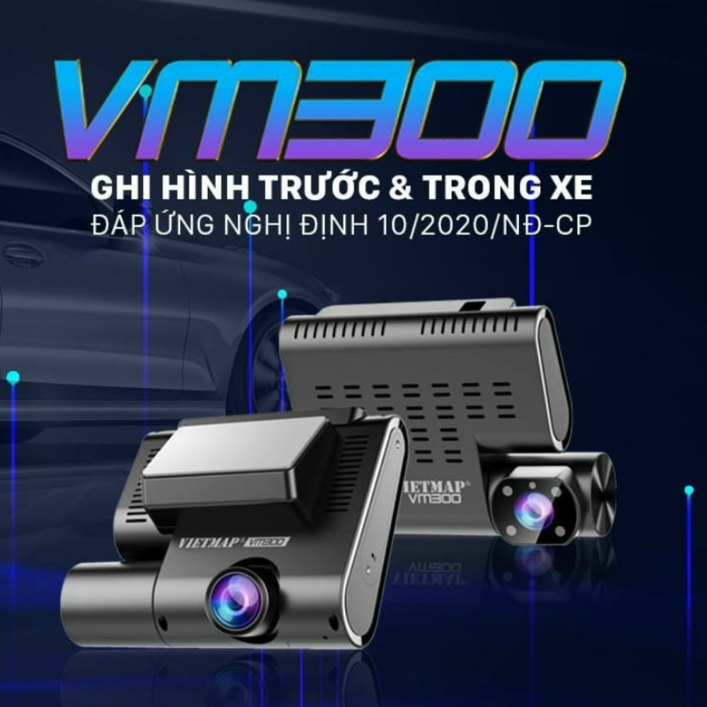 (Hỗ trợ lắp đặt tại Hà Nội) Camera Hành Trình Trực Tuyến chuẩn Nghị định 10/2020 Vietmap VM300 ghi hình trước & trong xe | BigBuy360 - bigbuy360.vn