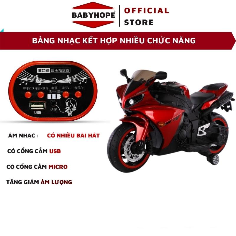 Xe máy điện trẻ em R1 BAYBHOPE sử dụng tay ga chân phanh, dung lượng bình cao