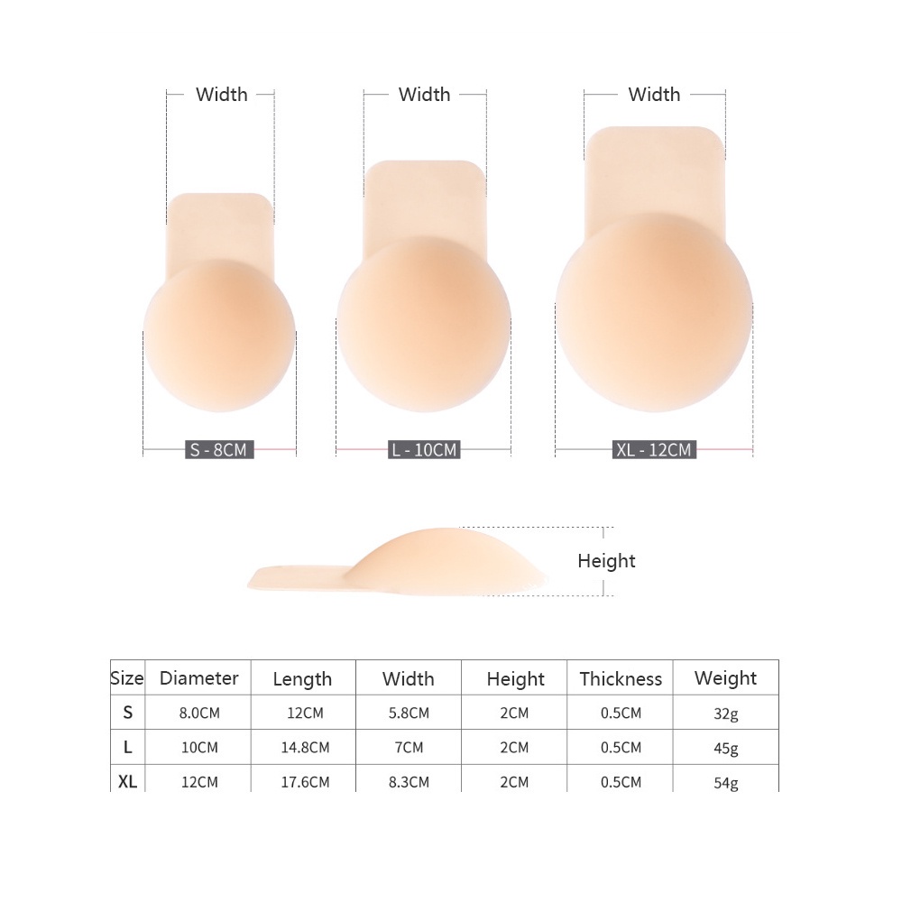 Miếng dán ngực LEVAO silicone vô hình tái sử dụng tiện lợi dành cho nữ