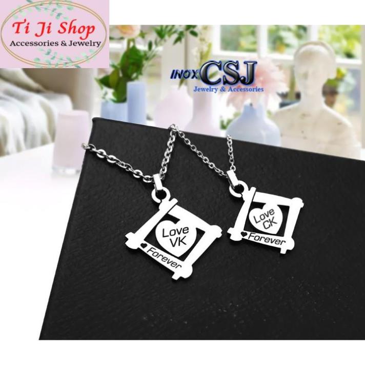 DÂY CHUYỀN INOX CẶP ĐÔI VỢ CHỒNG VK CK MC253 - siêu đẹp chuẩn thời trang