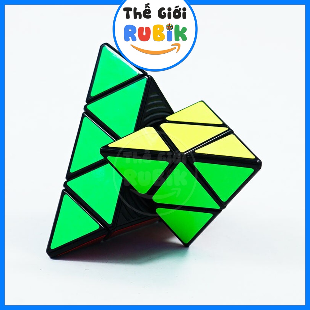 Rubik Tam Giác YongJun YuLong Pyraminx V2M 3x3 Viền Đen Có Nam Châm Tặng MoYu Lube V2 | Thế Giới Rubik